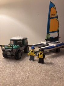 LEGO City 60149 4x4 Catamaran Complete w Minifigs Instructions Boat