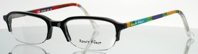 RONIT FURST 1556 Black Womens Rectangle Eyeglasses 50-20-145 B:29 'AS-IS'