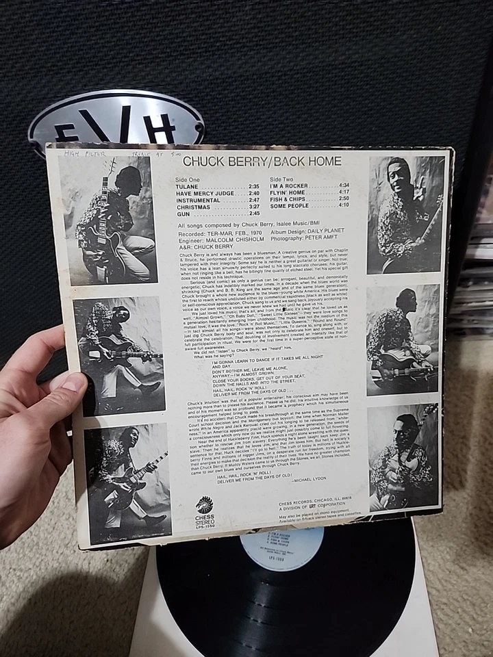 Chuck Berry Back Home Lp Vinyl 1970 1st 'CHESS' Press LPS-1550 VG/VG RARE - Image 3 of 4