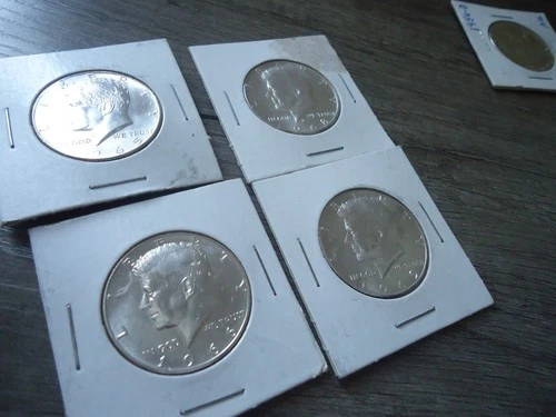 1965 1966 1968D 1969D Kennedy Silver Half Dollar UNC $2.00 FACE VALUE COMB SHIP