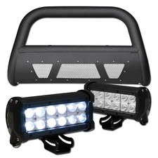 7422441875840 For Toyota Tacoma Matte Black Studded Bull Bar Guard Fog Lights 7422441875840 For Toyota Tacoma Matte Black Studded Bull Bar Guard Fog Lights