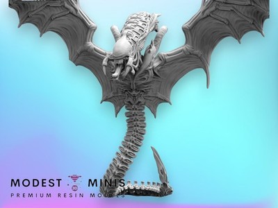Xeno Wyvern - Resin Sci Fi Cyberpunk Aliens Mini | Papsikels Xenowars