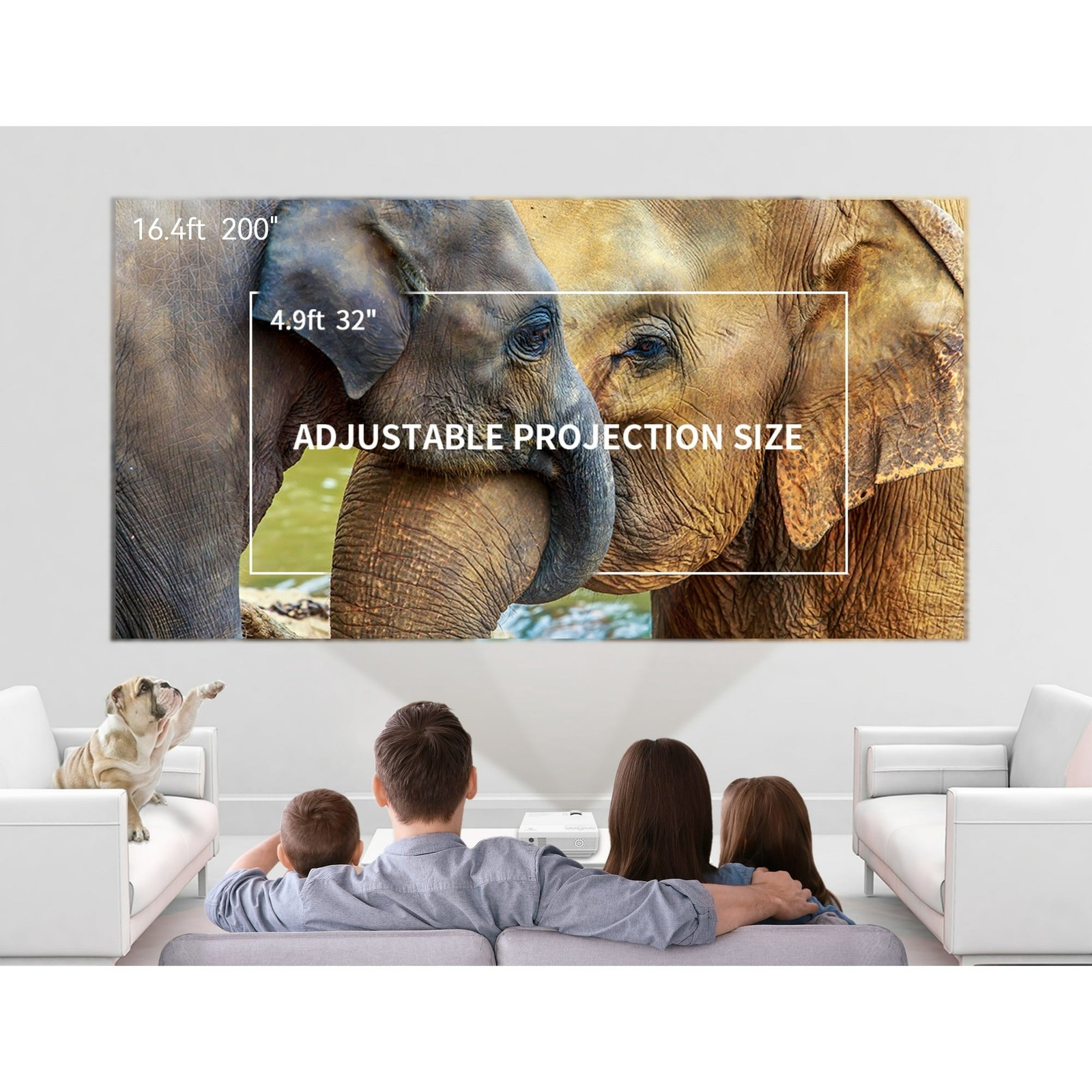 Vankyo 200" Class FHD (1080P) LED Projector (Leisure 3)