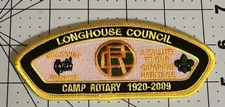 LONGHOUSE COUNCIL ROTARY CAMP RESERVATION BILL MUSEUM STRIP BOY SCOUT BSA CSP