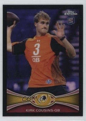 2012 Topps Chrome Black Refractor 220/299 Kirk Cousins #146 Rookie RC yj7