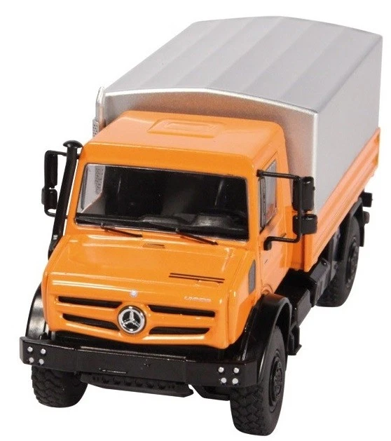 NZG, MERCEDES UNIMOG U5000 piattaforma rivestita arancione, 1/50,  NZG9111/65 - Immagine 3 di 4