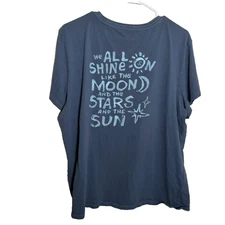 Life Is Good T-Shirt Women's XXL Blue Graphic Tee Crusher Short Sleeve Top