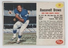 1962 Post Rosey Brown Roosevelt Brown #17 HOF 15ho