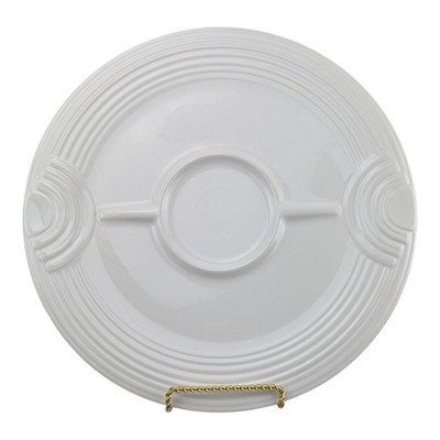 Retired Fiesta Hostess Tray White Fiestaware 12.25 In. Diameter (made 1997)