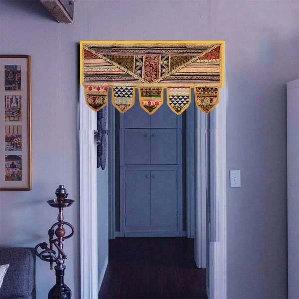 Festival Season Gift Cotton Door Hanging Toran Patchwork Embroidered Home Décor
