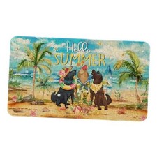 Summer Dog Welcome Door Mat 30x17 Inch Hello Summer Front Doormat Indoor