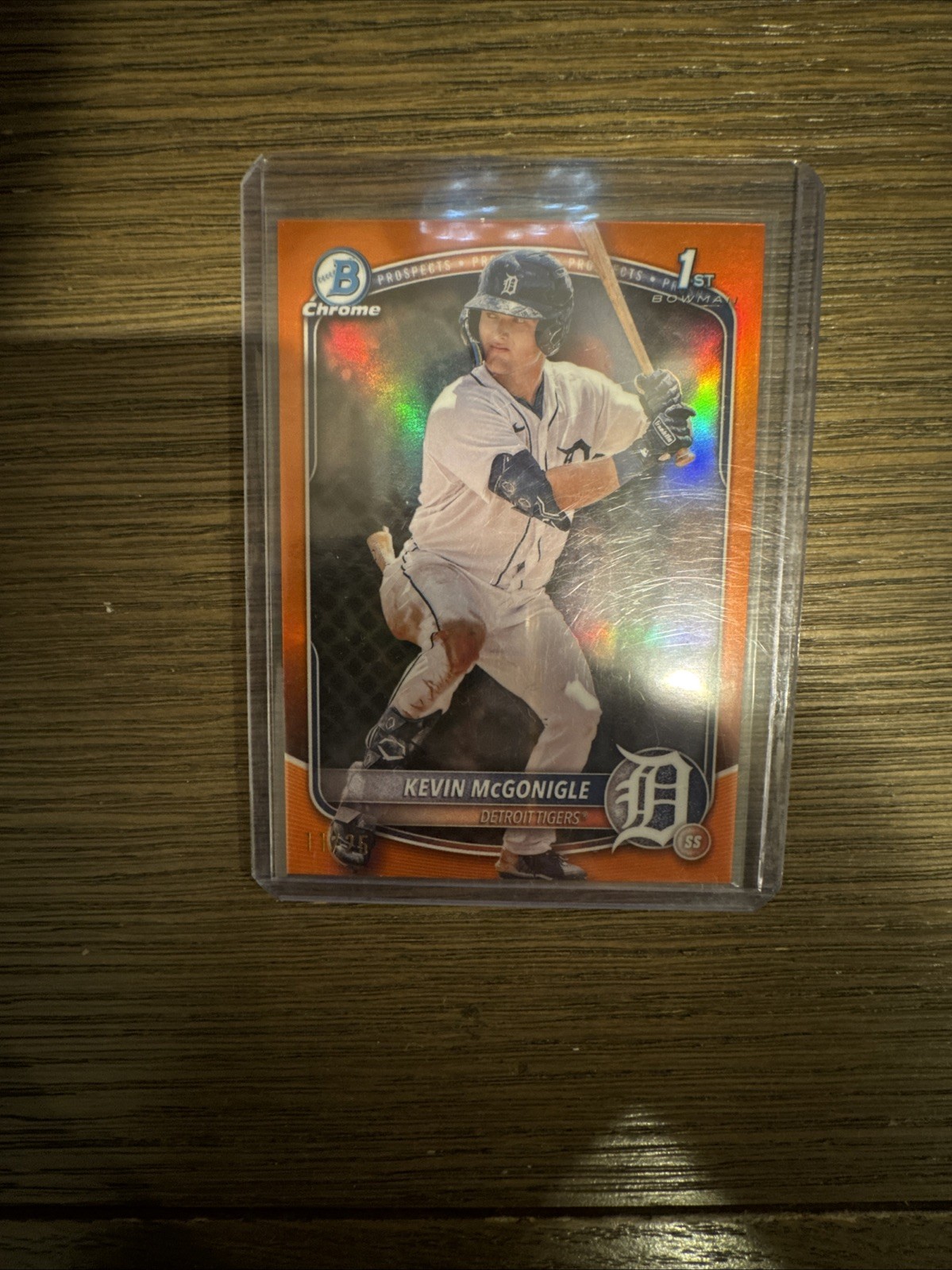 2025 Bowman Chrome Prospects Kevin McGonigle #BCP-79 Orange Refractor /25 (RC)