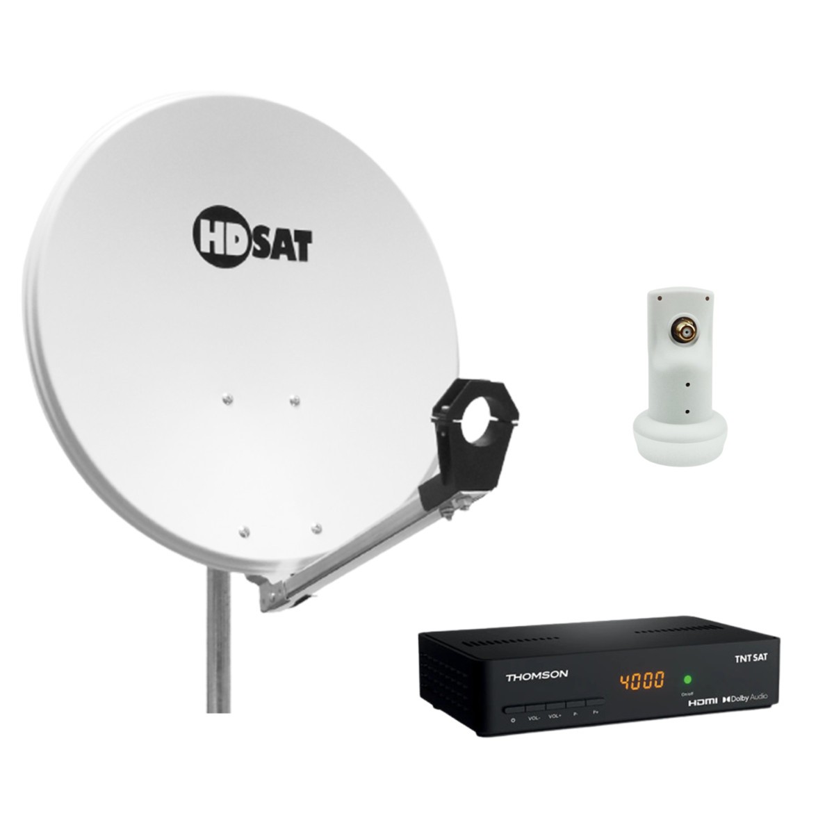 Parabole satellite 60cm HDSAT kit complet pour la télévision à la maison