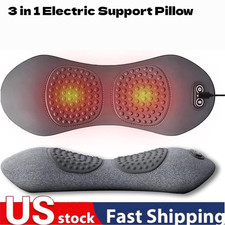 3 In 1 Lumbar Support Pillow Smooth Spine Triple Fusion Electric Back Massager