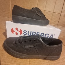 Scarpe da ginnastica Superga 2750 Cotu Classic UK 5 da donna nere complete in tela premium