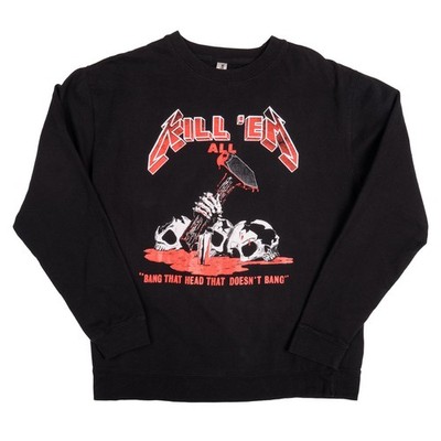 Metallica Kill 'Em All Whiplash Independent Trading Crewneck Sweatshirt Size XL