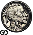 1937 Buffalo Nickel, Flashy Solid Gem BU++, Blast White