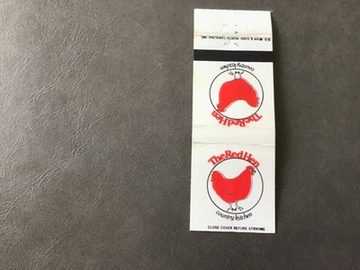 The Red Hen Restaurants, San Diego, CA. Matchbook Cover
