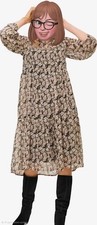 ELLOS SHEER OVERLAY TIERED DRESS, size 22/24
