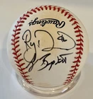 A.J. Burnett &  Ryan Dempster Dual Autographed Official National League Baseball