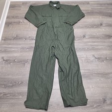 Vintage US Military Utility Coveralls Large OG Green Cotton Sateen Equa USGI90s