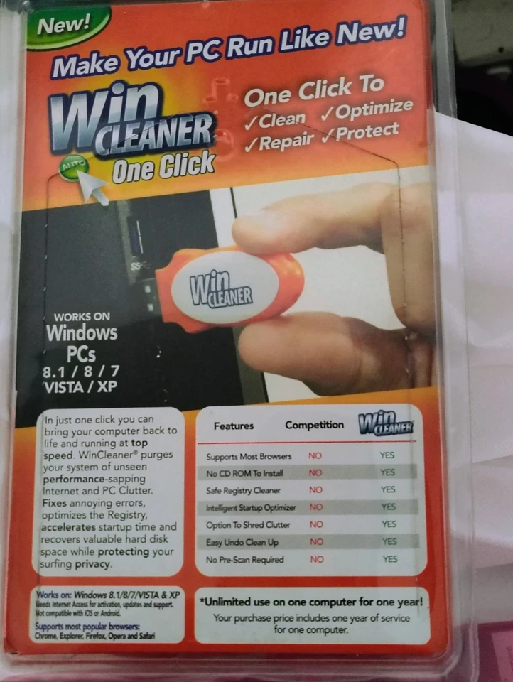 Win Cleaner One Click Professional USB Computer Clean Repair for PC. 8/XP/Vista - Image 2 of 3