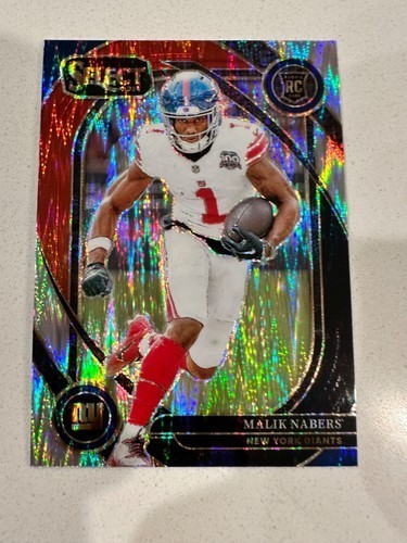 2024 Panini Select #220 Malik Nabers Black & Red Prizm Shock New York Giants