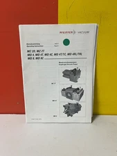 PFEIFFER VACUUM 204 Diaphragm Vacuum Pumps Betriebsanleitung & Operating