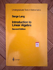 Serge Lang Introduction to Linear Algebra 2nd Ed Springer UTM 1986