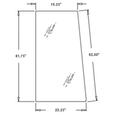 AT171898 Window Side Glass Fits John Deere 300D 310D 315D 410D 510D 710D
