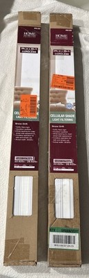 Set Of 2 Snow Drift Cordless Light Filtering Cellular Shade - 29x48 NEW