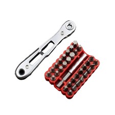 2X( Ratchet Wrench Set 34-in-1 Dual-Direction 36-Tooth Steel Hex Torx Bits9284