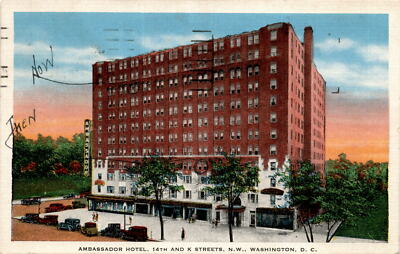 Ambassador Hotel, Washington D.C., E. C. Kropp Co., Milwaukee, Postcard