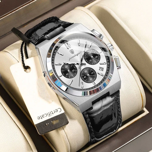 Luxus Herrenuhr Wasserdicht Leuchtend Chronograph Datum Quarz Herrenuhren Geschenk - Bild 15 von 32