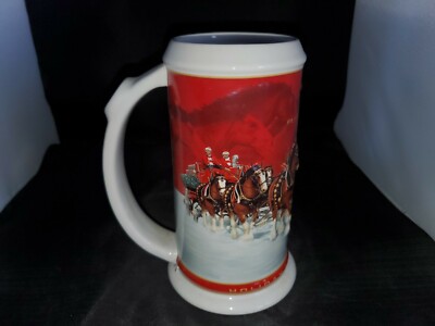 Budweiser 2004 25th Anniversary CS608 Stein 25th In The Holiday