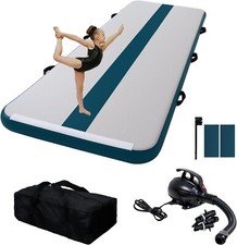 New FEATH-R-LITE Gymnastics Mat Inflatable Air Tumble Track 10ft Kit