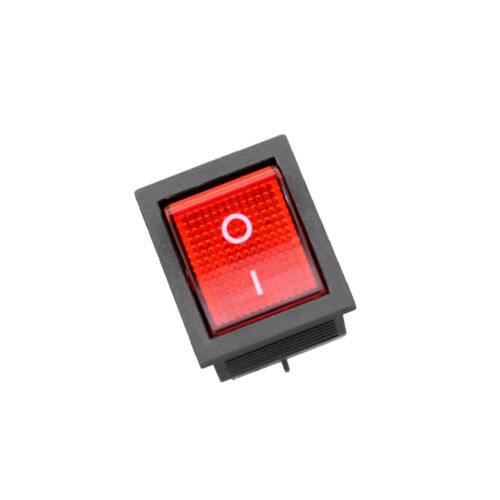 2x On Off Red Light Rocker Switch 250V AC 16 AMP 125V 20A DPST 4 lug legsPvtA
