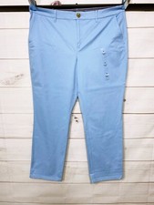 Tommy Hilfiger Womens Hampton Stretch Slim Chino Pants Size 16 Blue Pockets