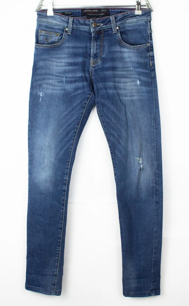 JACOB COHEN Men J688 COMF Luxury Handmade Slim Stretch Jeans Size
