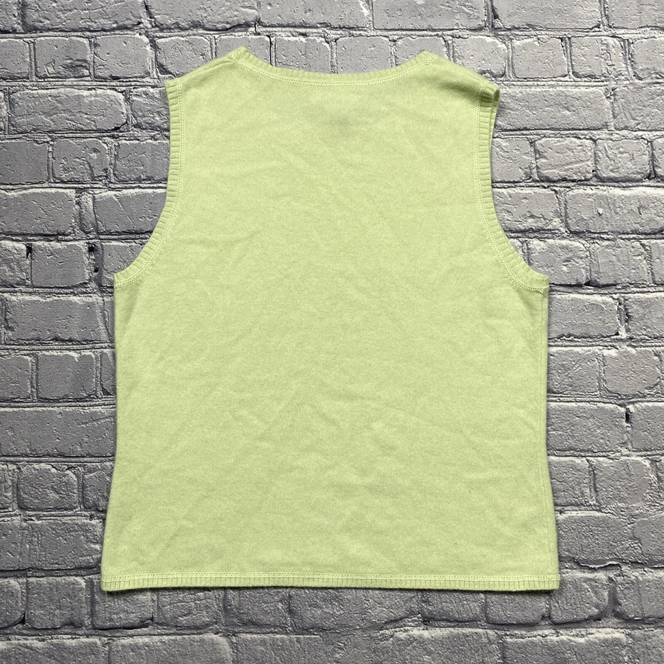 Женский 100% кашемировый жилет Grayson & Dunn размер L зеленый мягкий для девочки довольно роскошный - Изображение 2 из 4