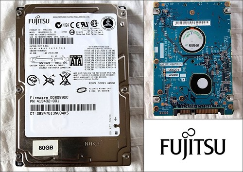 Fujitsu 80GB 2.5 inch SATA Hard Disk Drive HDD MHV2080BH