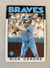 Rick Cerone Signed Autographed Auto 1986 Topps Card Atlanta Braves