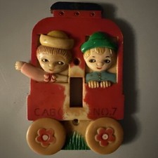 Vtg Rare 1975 Nursery Originals Inc. Caboose No.7 Nursery Light Switch Plate