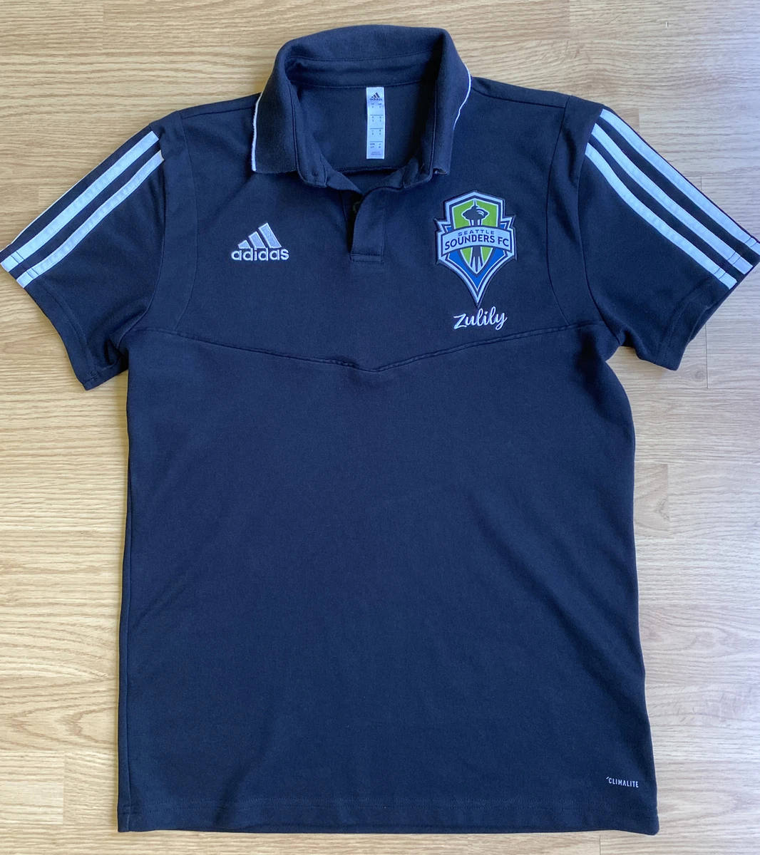 Adidas Tiro 19 DU0867 Polo MLS Seattle Sounders Zulily Black Mens Small