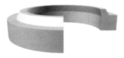 RW D01125 - 1-1/8'' x 1-1/2'' x 3/16'' - D Style Rod Wiper