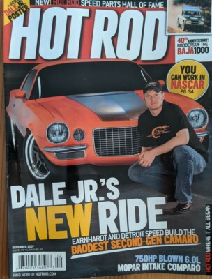 #ad Hot Rod Magazine Dec 2007 Dale Jr. Poster Speed Parts $10.99