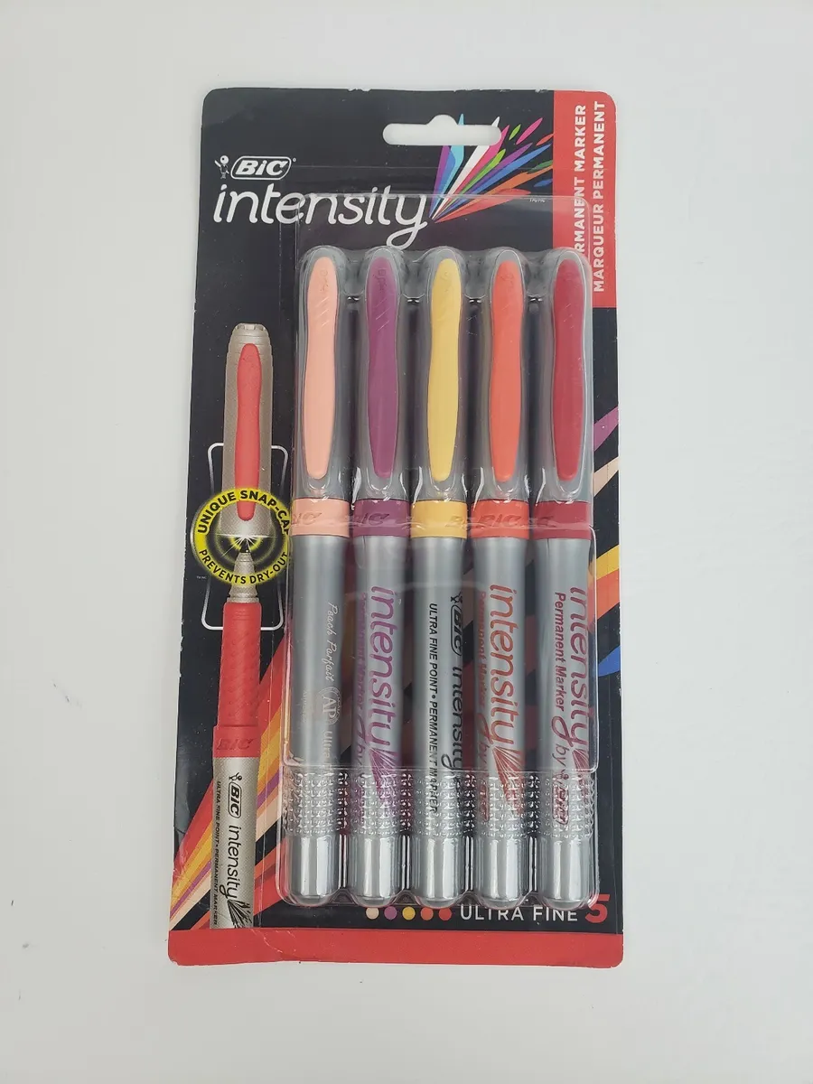 BIC Intensity Fashion Permanent Marker, Ultra Fine Point, 5-Count