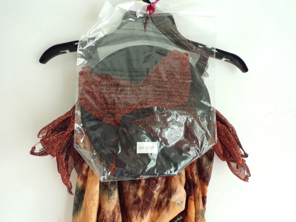 Костюм на Хэллоуин для девочек размер 4–6 веселый ведьма велюровый комбинезон и шляпа нарядный костюм   - Изображение 4 из 4