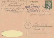 DR P 313 IIb - seltene Bedarfsverwendung in Ortsverkehr Hamburg 1944