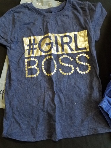 Girls Outfit - 4 pc set, blue, tee shirt, tank top, shorts, size xs, sz 4 - Picture 14 of 24